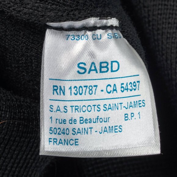 Saint James Black Wool Collared Cardigan - Picture 10 of 12